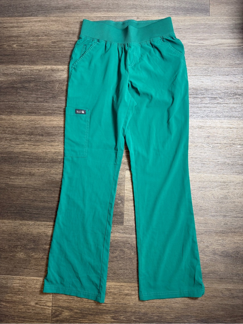KOI BASIC green Cargo Scrub Pants for women